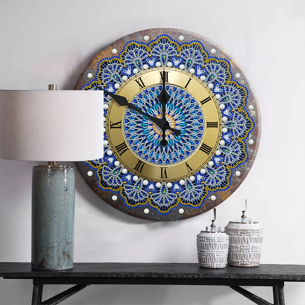 Diamond Antique Clock Partial Special Drill Metal Art Picture of Rhinestone