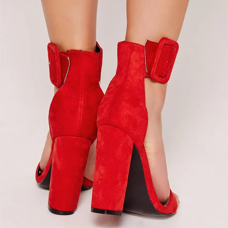 Embellished Open Toe Block Heels – Marc Loire