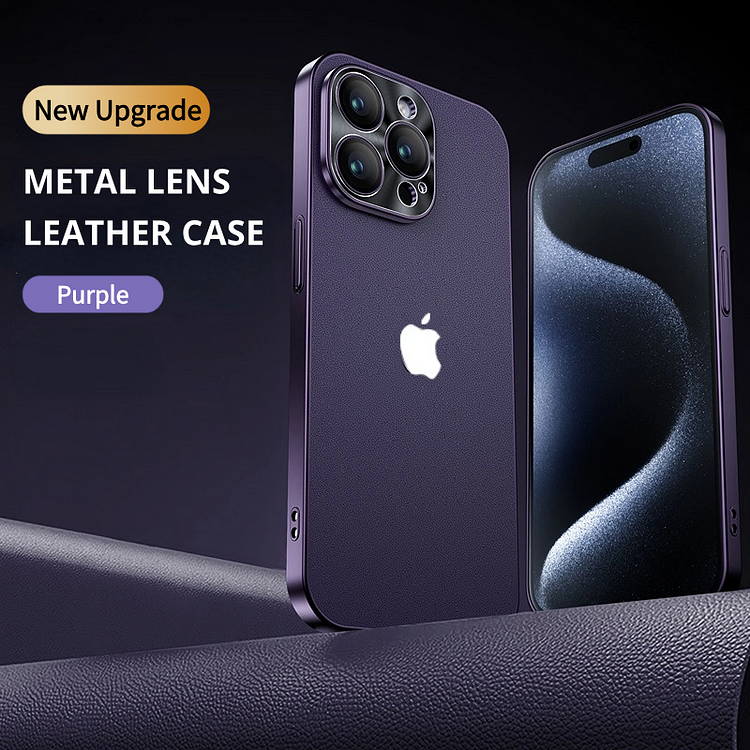🔥Hot Sale!🏅Suitable for Apple 15 cell phone case ultra-thin frosted electroplating leather pattern all-inclusive hard shell protective case