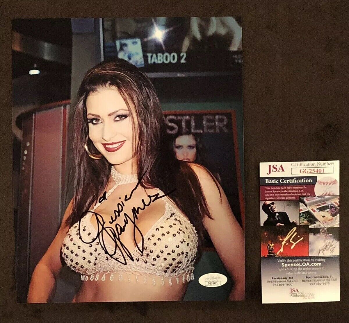 Jessica Jaymes SIGNED 8X10 Photo Poster painting AUTOGRAPH Penthouse Hustler Model Decesed JSA