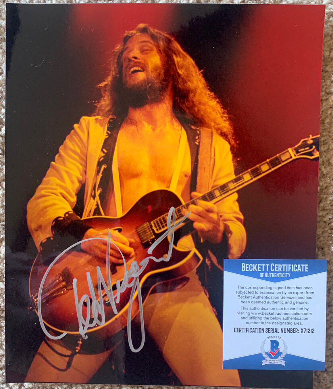 Ted Nugent Autographed Signed 8x10 Photo Poster painting Beckett Certified #3