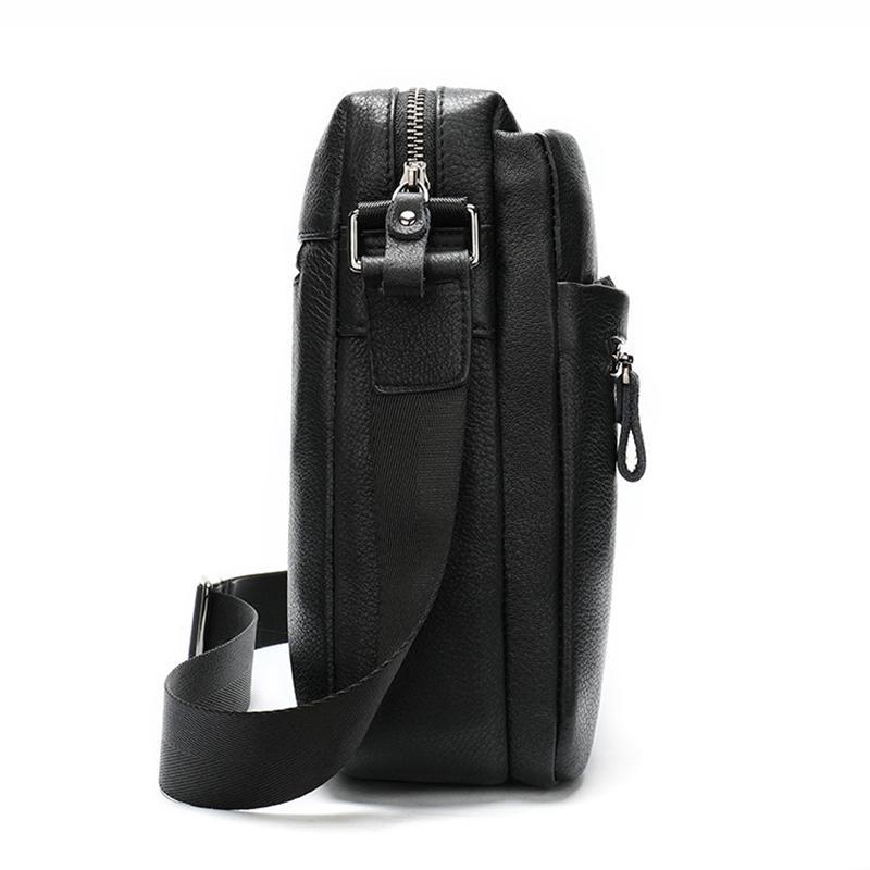 Mens Casual Business Black Messenger Bag With Large Capacity