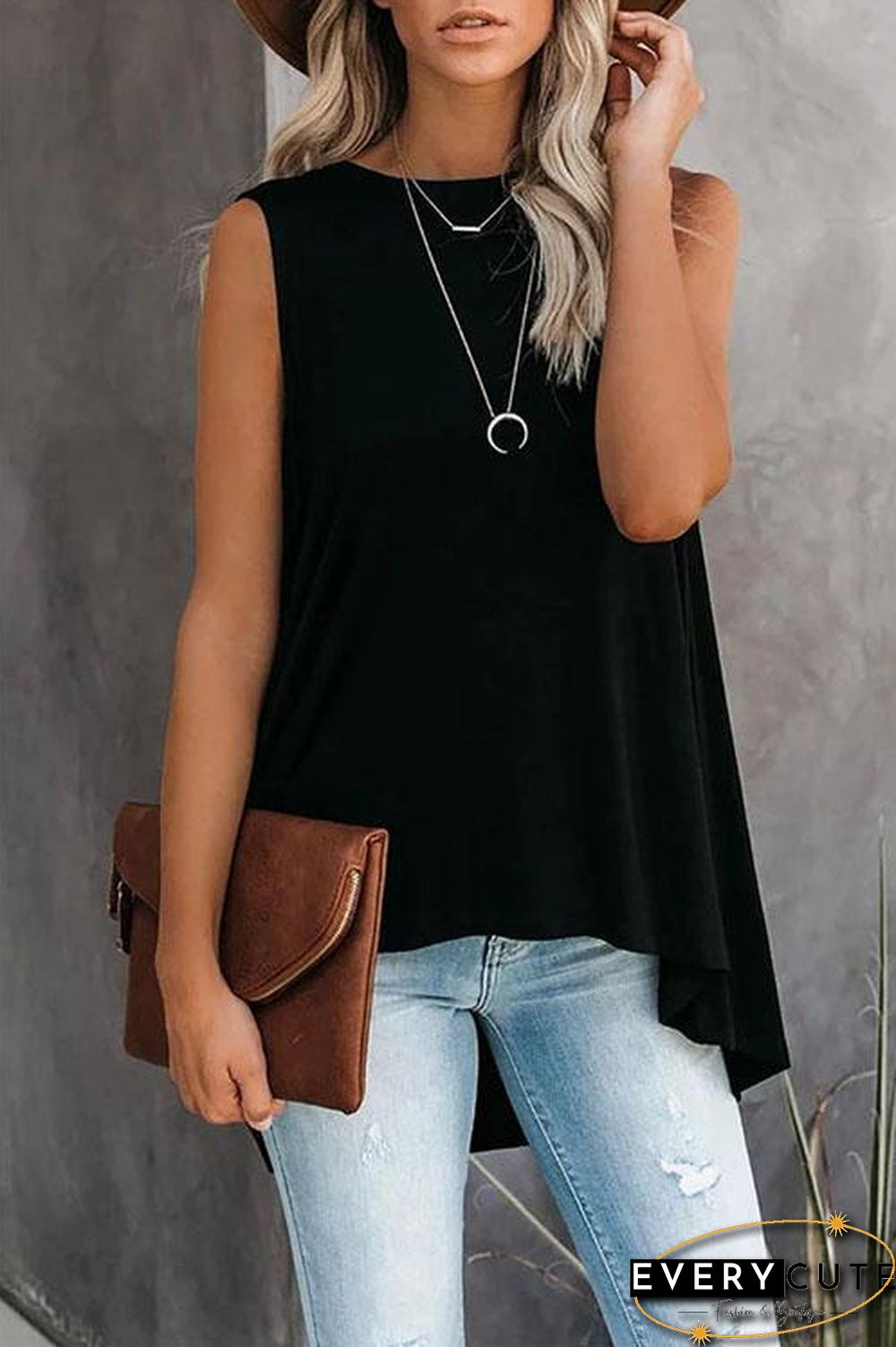 Basic Solid Top T-shirt