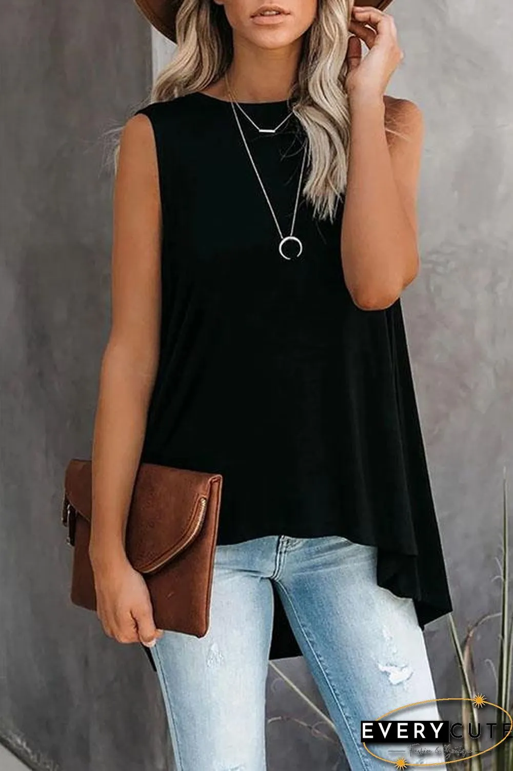 Basic Solid Top T-shirt