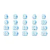 20 Pcs Numbered Pencil Toppers 1-20 Reusable Classroom Pencil Labels for Teachers Pencil Tracking Ma