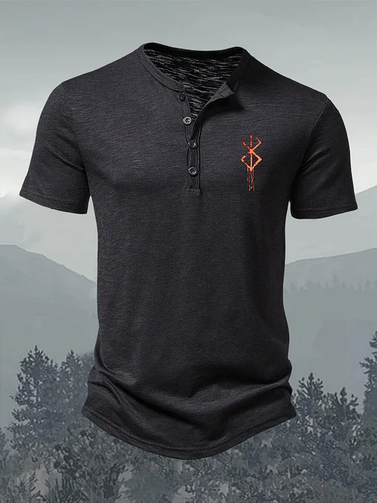トップス BlackEyePatch Crossed Rifles Henley Neck Henley Shirts