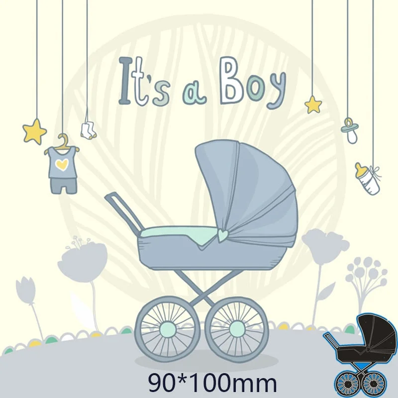 Metal Steel Cutting Dies Baby Supplies Goods Ddecoration Frames DIY Scrap Booking Photo Album Embossing Paper Cards 10.5*8.4 cm