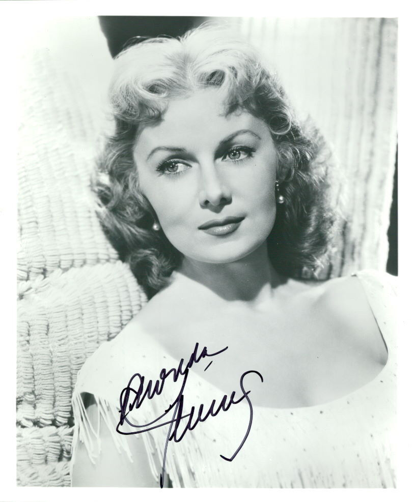 Rhonda Fleming signed 8x10 Photo Poster painting COA