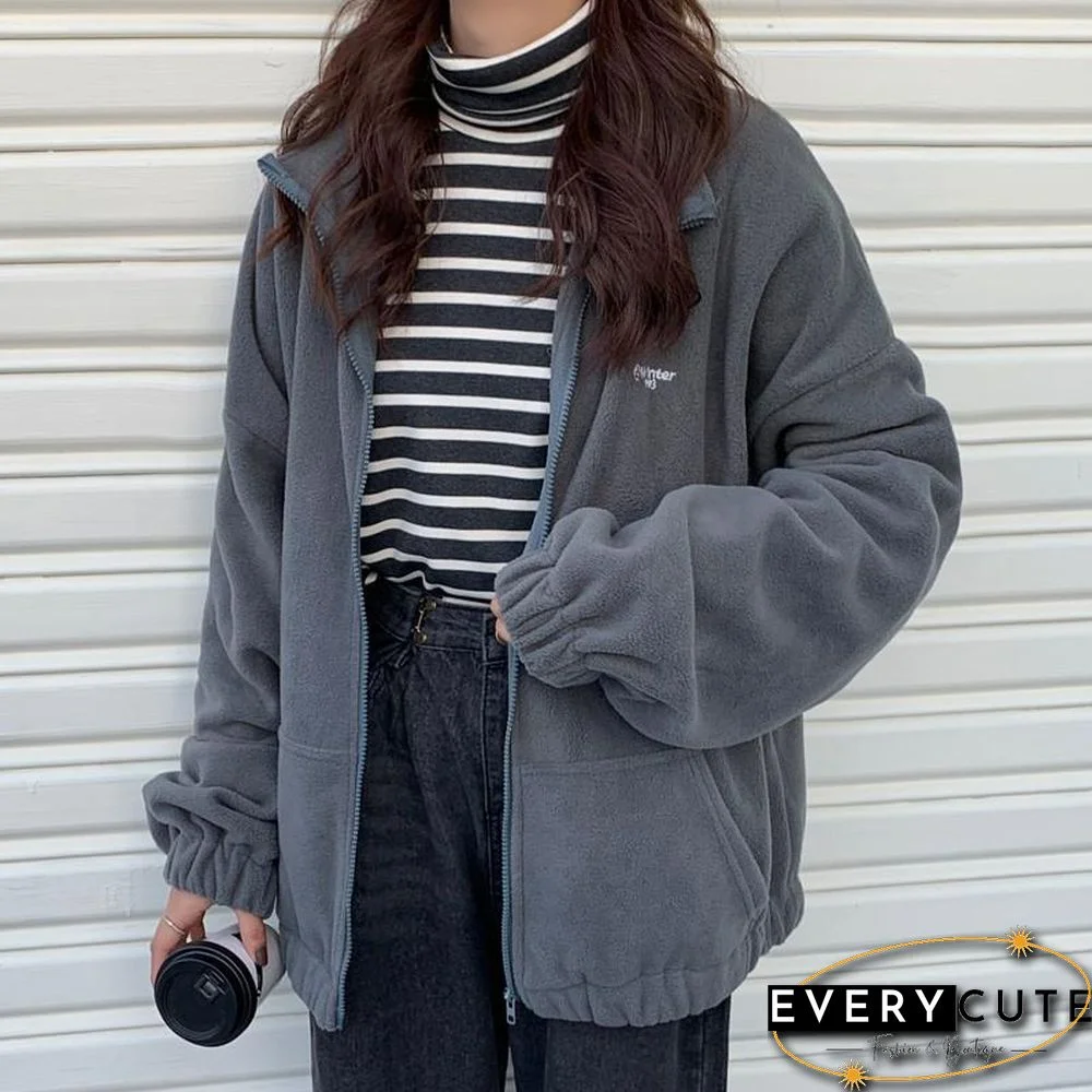 Harajuku Long Sleeve Oversized Hooded Sweatshirts Women Winter Vintage Clothes Woman Warm Thick Jacket Sweetshirt Zip Up Hoodies