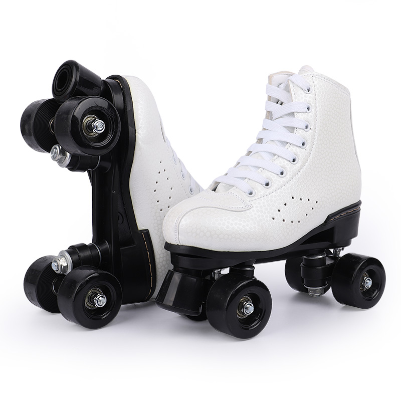 Unisex Outdoor White Roller Skates For Beginner ABEC-5