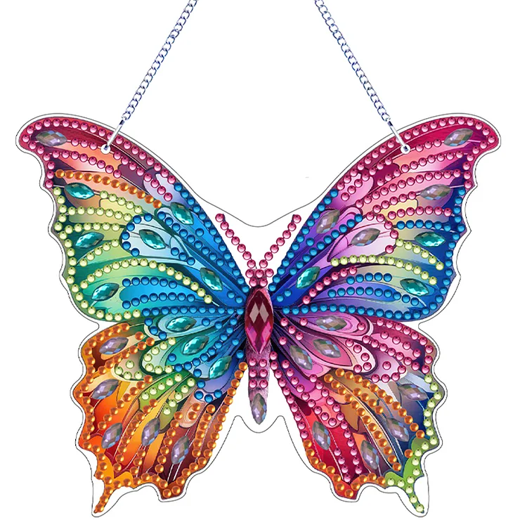 Butterfly Diamond Painting Art Pendant Acrylic Diamond Drawing Hanging Ornament