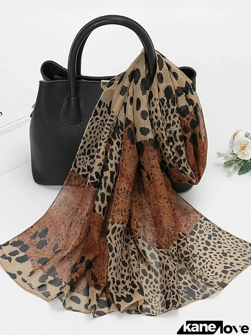 Bohemian Chiffon Scarf Women Muslim Hijab Leopard Print Scarves Thin Style Beach Sunscreen Shawl Wrap Bandana