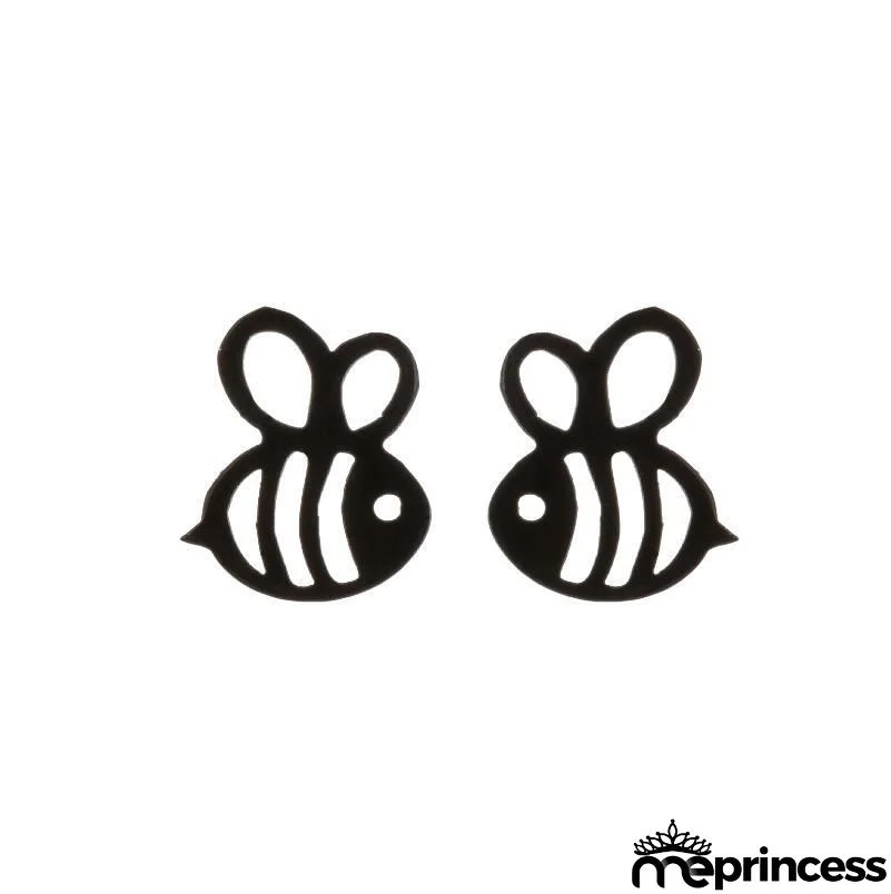 Women Fashion Hollow Eagle Owl Snake Dolphin Bee Giraffe Elephant Dog Cat Rabbit Fish Bird Penguim Stainless Steel Stud Earrings