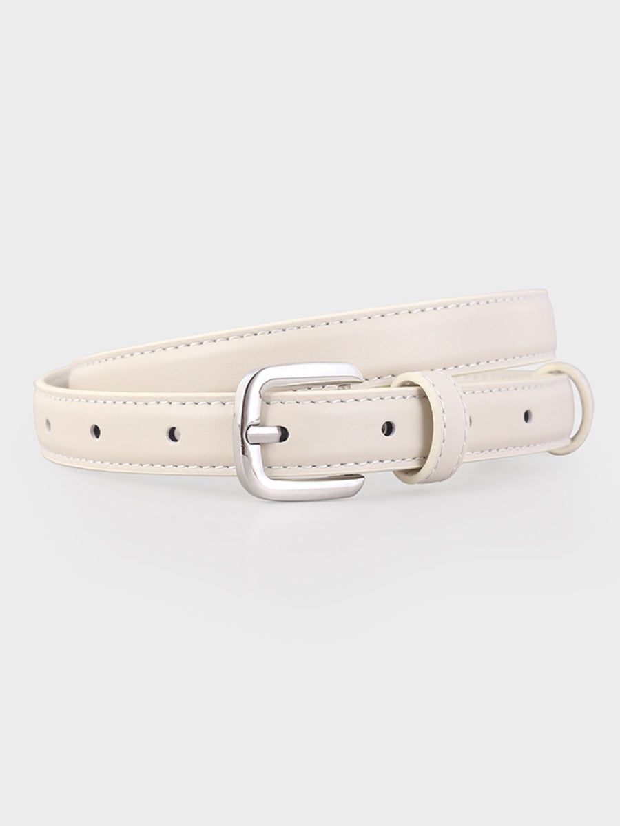 Women's Classic Chic Leather Square - Buckle Belt MDA0869H2I