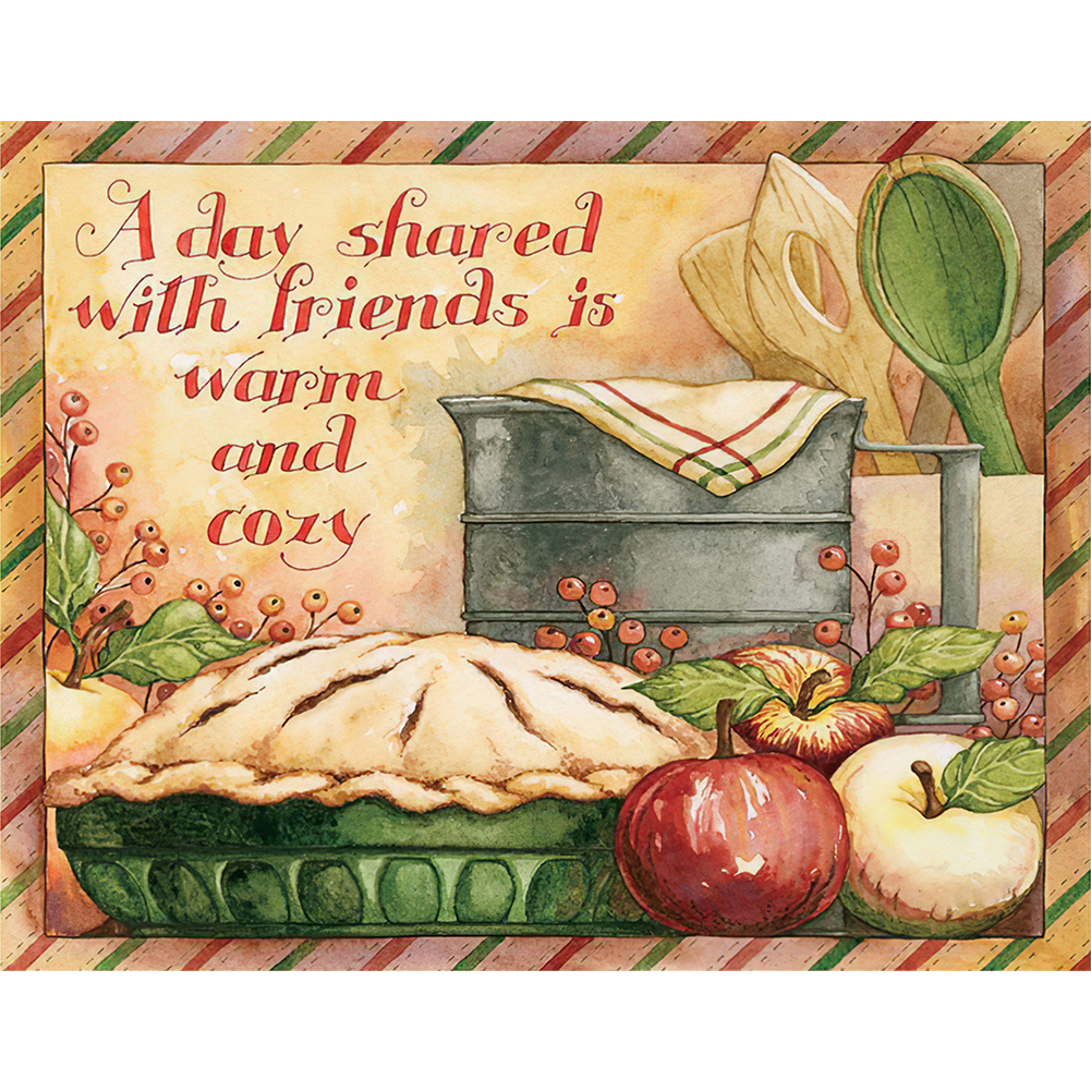 

Apple Pie - Round Drill Diamond Painting - 50*40CM, 501 Original
