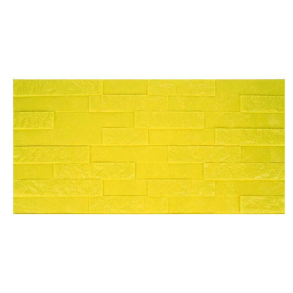 

3D Brick Elastic PE Foam Anti Crash DIY Self-adhesive Wall Stickers(Yellow, 501 Original