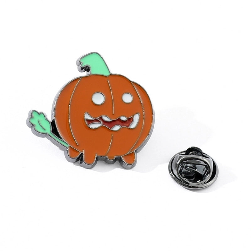 IG Style Funny Pin Pumpkin Bat Skull Alloy Enamel Unisex Brooches
