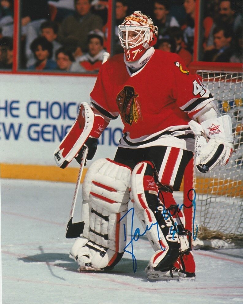 DARREN PANG SIGNED CHICAGO BLACKHAWKS GOALIE 8x10 Photo Poster painting #1 Autograph PROOF!