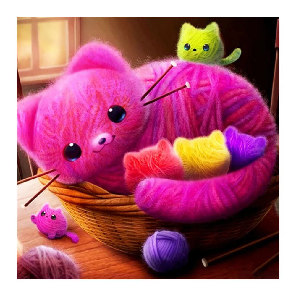 Diamond Painting - Full Round Drill - Cute Animal(30*30cm)