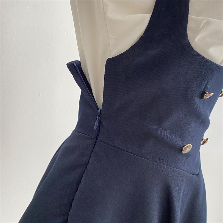 Y2K 3 Piece Set Women Cropped Coat + Long Sleeve Shirt + High Waist Halter Ruffles Mini Dress Korean Chic Fashion Sexy Outfits