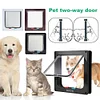 Cat Flap Door with 4 Way Security Lock Cat Dogs Flap Doors Cat Puppy Safety Gate