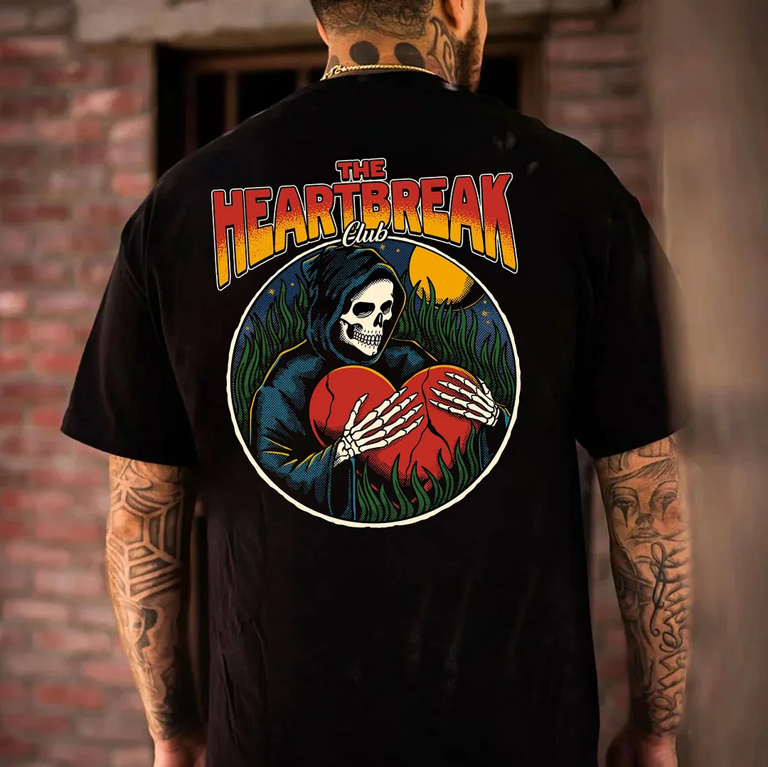 THE HEARTBREAK Skeleton Black Print T-Shirt