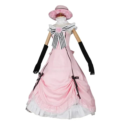 [Wetrose] In Stock Black Butler Ciel Cosplay Costume Phantomhive Long Dress Lolita Robin Anime Full Set Halloween