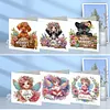 uk.everydayedeals 6Pcs DIY Diamond Painting Greeting Card - Dogs Girls