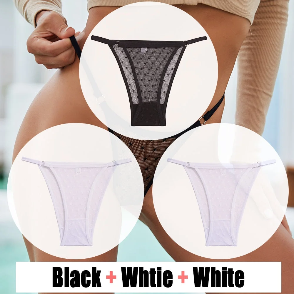 Sexy Lace Panties Women's Underwear Mesh Transparent Sexy lingerie Soft Intimate Underpants Plus Size M-XXL Female Underwear