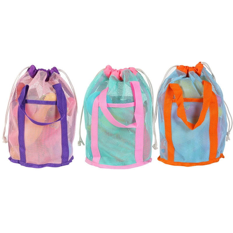 New Color Matching Children’s Toy Bag Shell Storage Bag Travel Beach Bag Hollow Transparent Beach Bag