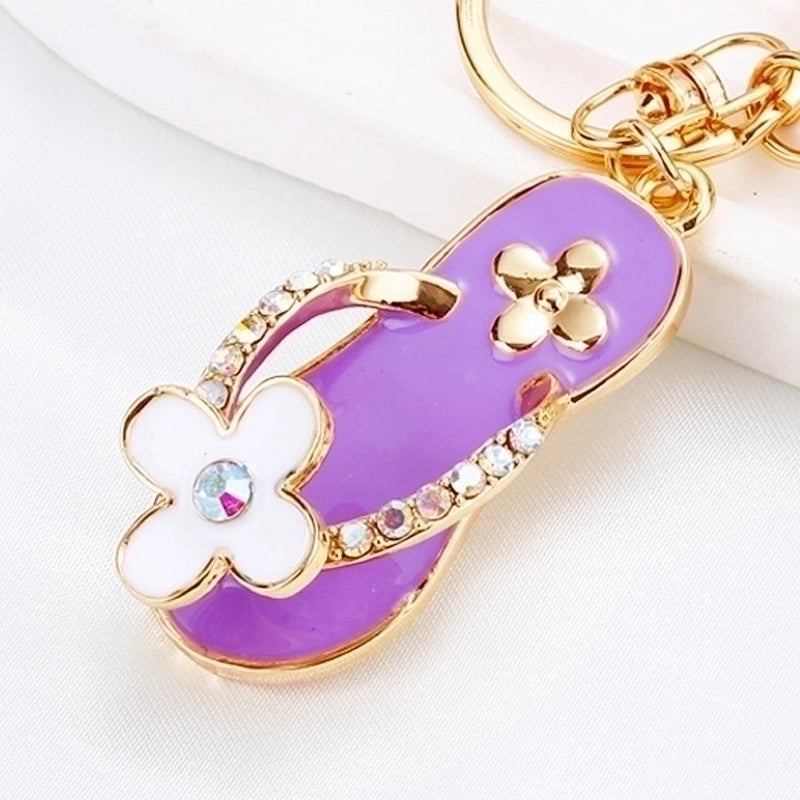 Elegant Korean Style Bag Metal Inlay Rhinestones Women’s Bag Pendant Keychain