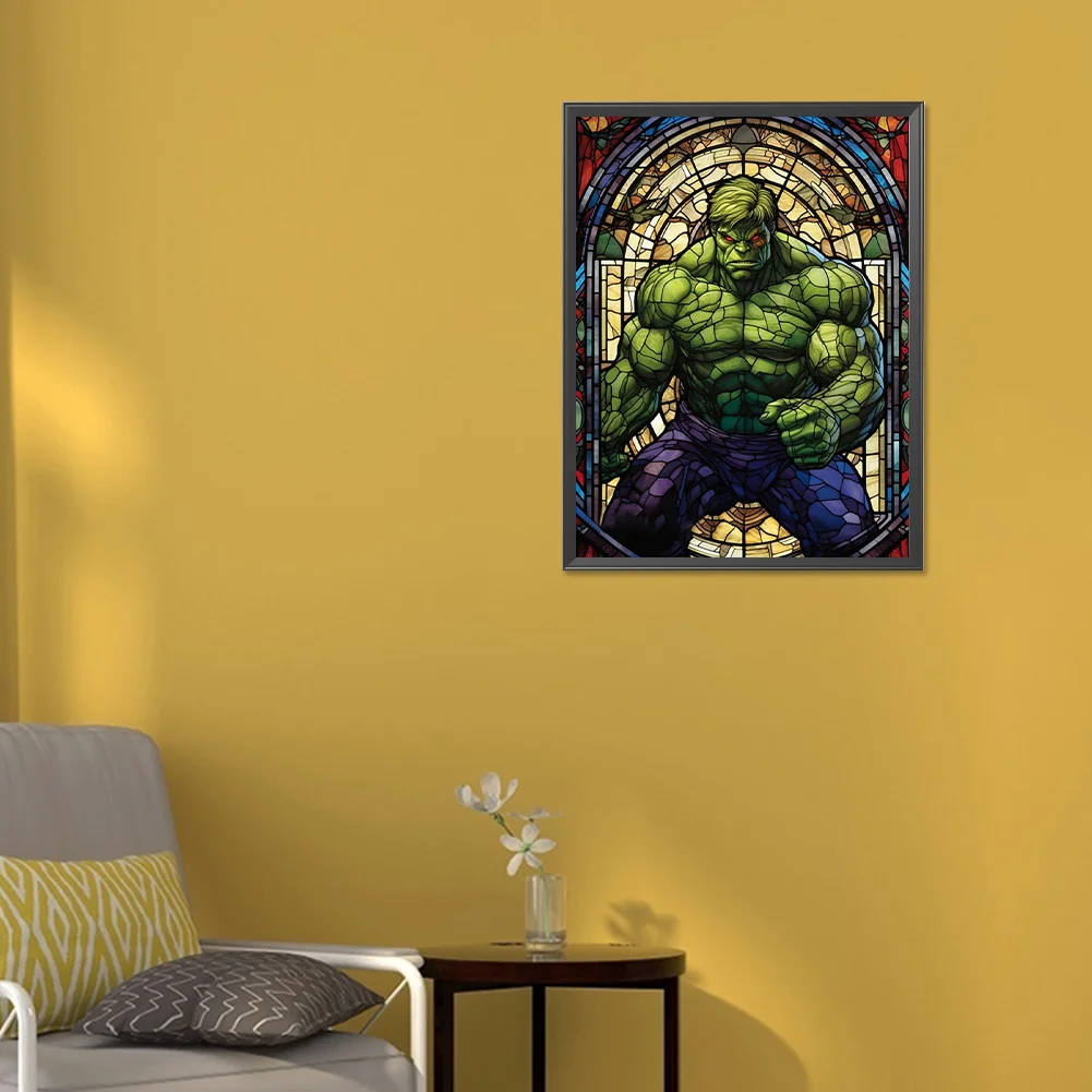 Diamond Painting - Full Round Drill - Stained Glass Hulk(Canvas|30*40cm)