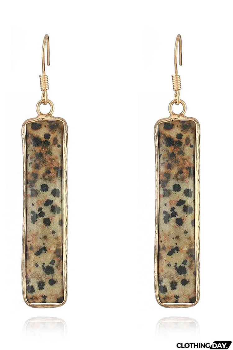 Natural Stone Drop Earrings