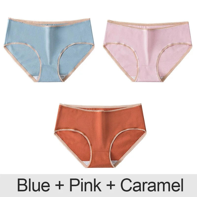 3PCS/Set Cotton Panties Patchwork Women Panties Sexy Lingerie Female Underwear Underpants Woman Panties Briefs Intimate Pantys