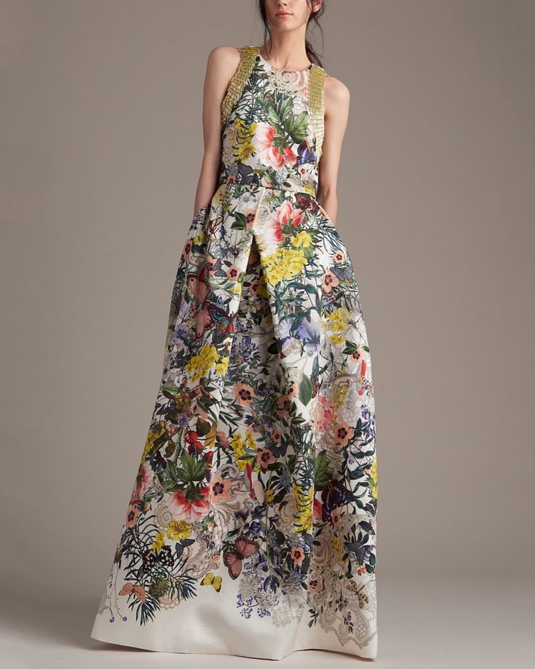 Women's Sleeveless Print Dress