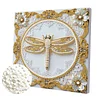 Dragonfly DIY Pearl Diamond Art Kit for Adults Home Decor 25x25cm With Frame