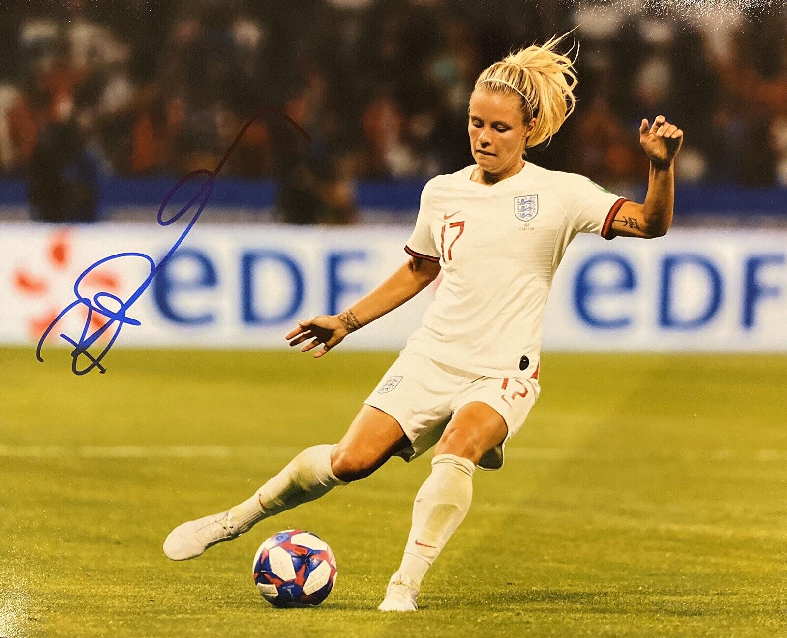 EXACT PROOF! RACHEL DALY Signed Autographed ENGLAND Womens Soccer 8x10 Photo Poster painting