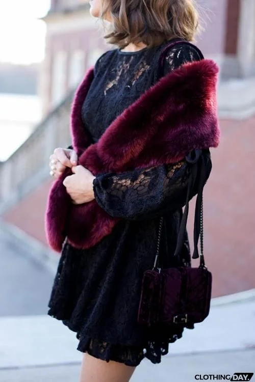 Thick Faux Fur Shawl