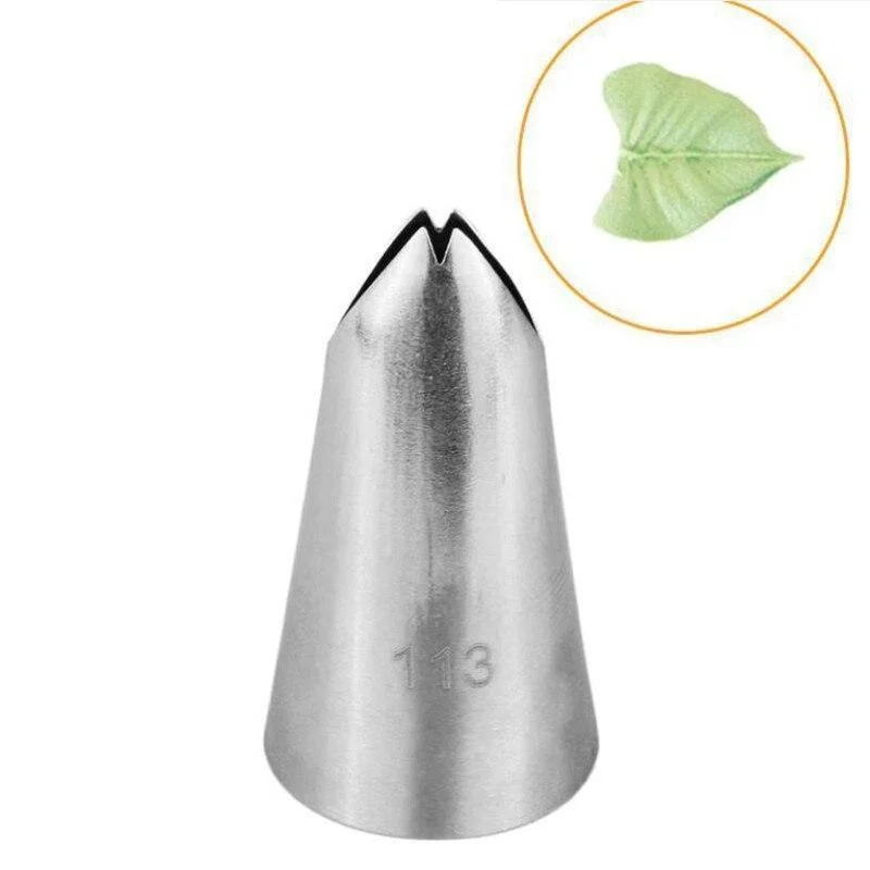 #113 Leaf Piping Nozzle Icing Tip Pastry Tips Cup Cake Decorating Baking Tools Bakeware Create Leaves Large Size 1125-1