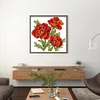 Flower Of Happiness - 14CT Stamped Cross Stitch 17*17cm/6.69*6.69in(Brand)
