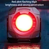 COB LED Outdoor Work Light USB Rechargeable Flashlight for Car Repair (Black)
