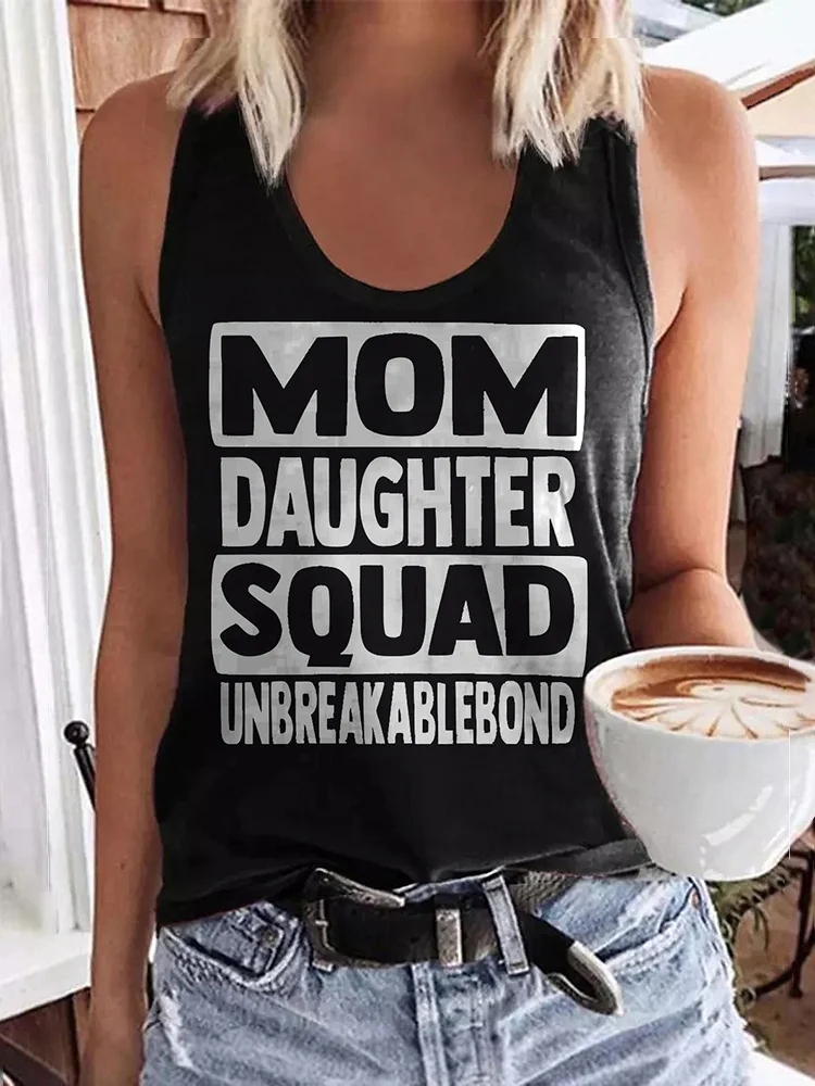 Mother's Day Mom Daughter Squad Unbreakablebound Print Tank Top
