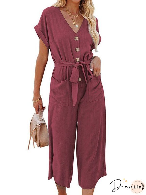 Button-Down Jumpsuit
