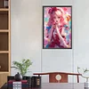 Candy Pink Girl - Round AB Drills Diamond Painting(65*45cm)