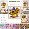 Sunflower Jug Full 18CT 2 Strands DIY Stamped Cross Stitch Kits for Beginners Adults Home Wall Decor Cross Stitch Art and Crafts Kits 25x25cm tapestrymarket