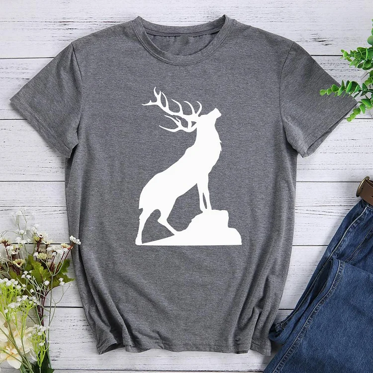 Deer Wolf Fox Moon Forest Sun Star Mountain  T-Shirt-613876-Annaletters