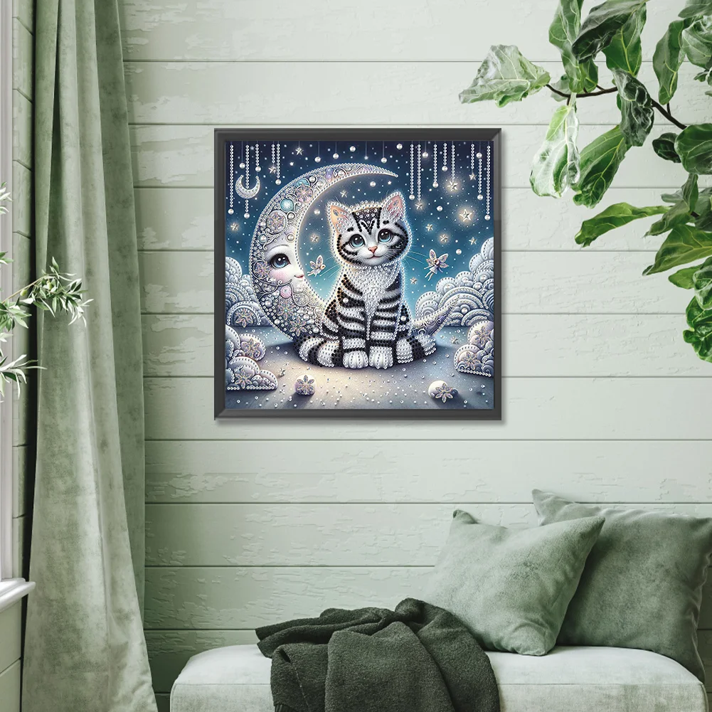 Diamond Painting - Partial Special Shaped Drill - Cat(Canvas|30*30cm)