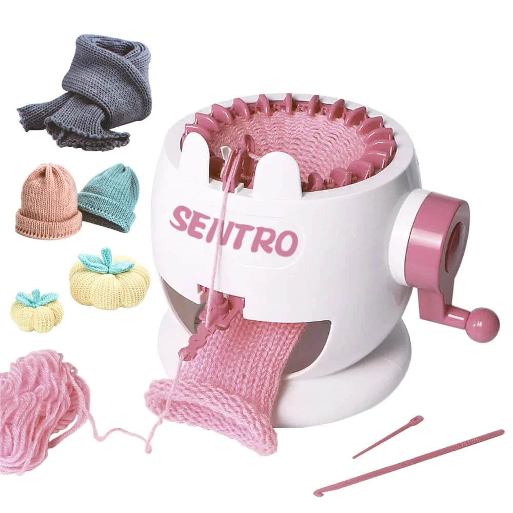 Up to 50% off, SENTRO 22 Needle Knitting Machine, Knitting Loom Set Round Weaving  Loom for Kids, Bunny Shaped Smart Weaver, Hat Sock Scarf Loom, STEM Toys  Arts and Crafts Knitting Kit