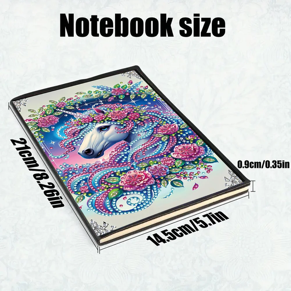 50-Page A5 Horse Diamond Painting Notebook for Adult Holiday Birthday Gift