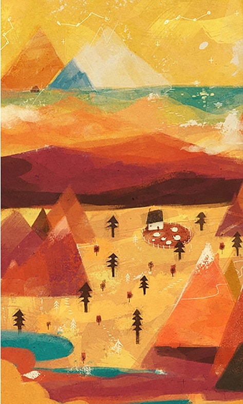 

Orange Mountains – Paint By Numbers - 40*50CM, 501 Original